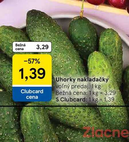 Uhorky nakladačky voľný predaj 1 kg