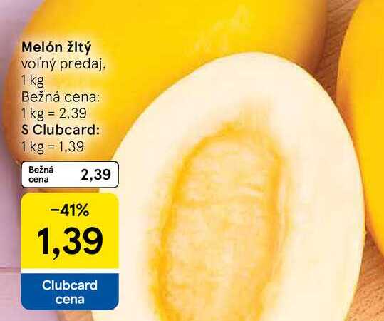 Melón žltý voľný predaj 1 kg