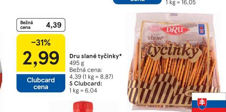 Dru slané tyčinky 495 g
