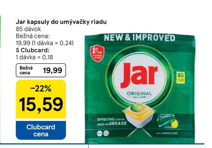 Jar kapsuly do umývačky riadu 85 dávok 