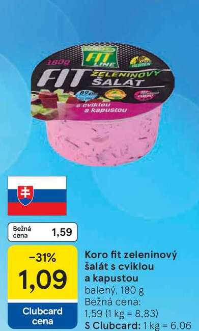 Koro fit zeleninový šalát s cviklou a kapustou balený, 180 g 