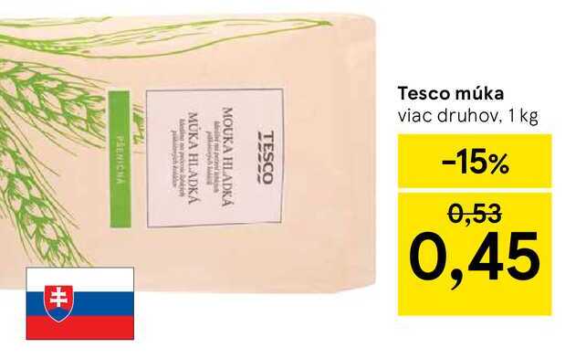 Tesco múka, 1 kg
