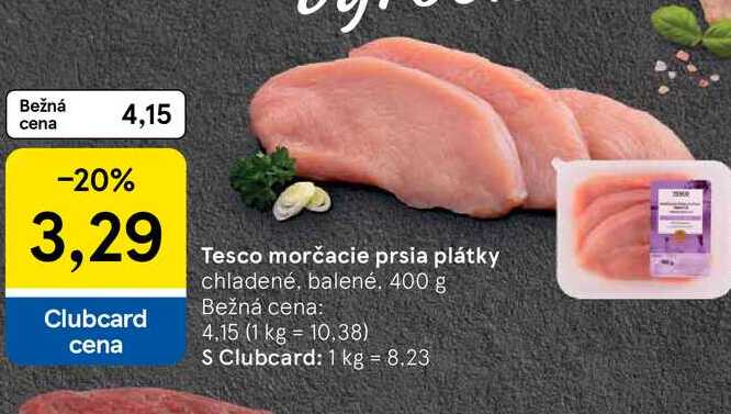 Tesco morčacie prsia plátky, 400 g
