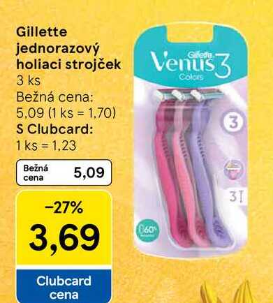 Gillette jednorazový holiaci strojček, 3 ks 