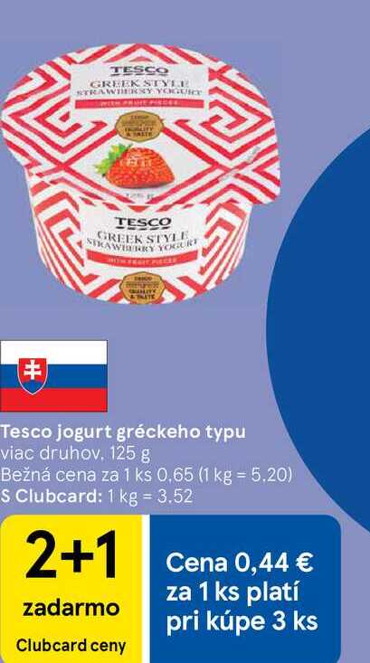 Tesco jogurt gréckeho typu, 125 g
