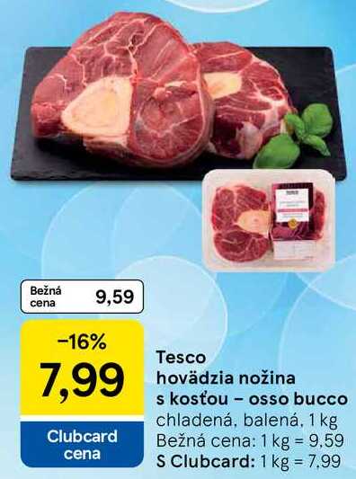 Tesco hovädzia nožina s kosťou - osso bucco, 1 kg 