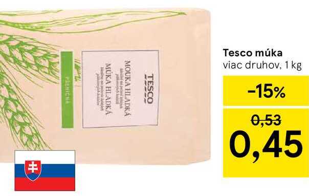Tesco múka, 1 kg