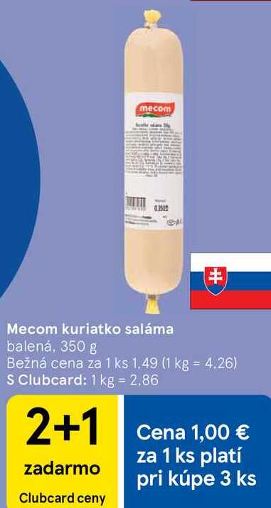Mecom kuriatko saláma, 350 g 