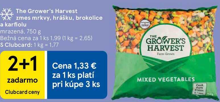 The Grower's Harvest zmes mrkvy, hrášku, brokolice a karfiolu, 750 g