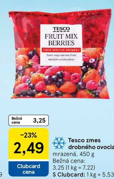 Tesco zmes drobného ovocia, 450 g 