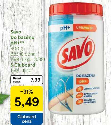 Savo Do bazénu pH+, 900 g