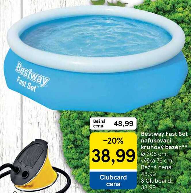 Bestway Fast Set nafukovací kruhový bazén