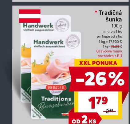 Tradičná šunka 100 g 
