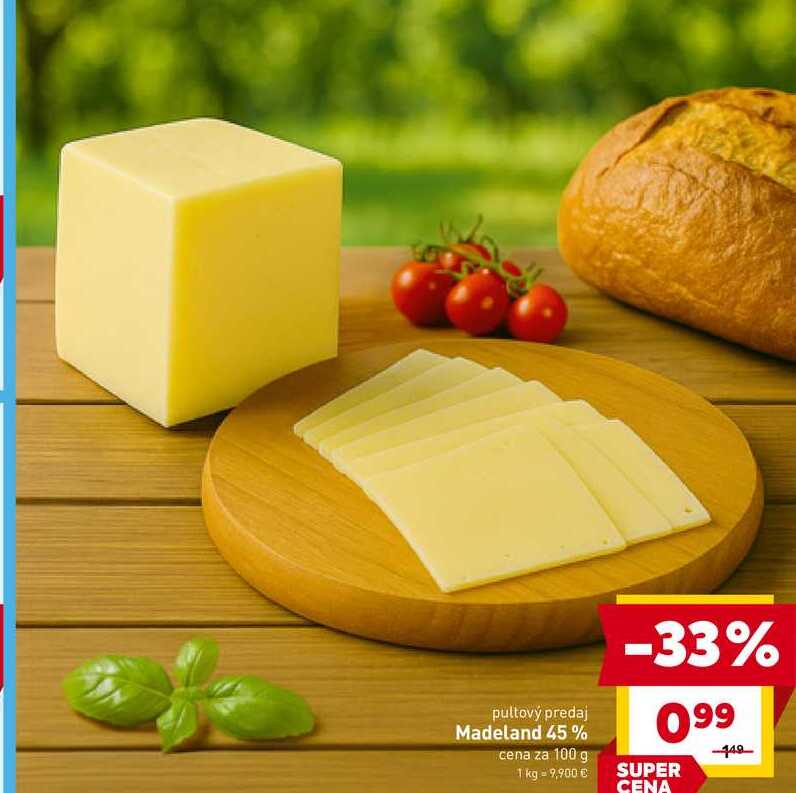 Madeland 45% cena za 100 g 