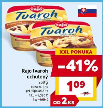 Rajo Tvaroh ochutený 250 g 