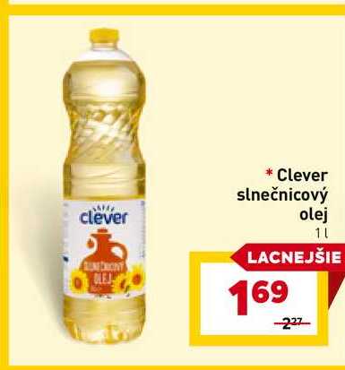 Clever slnečnicový olej 1l