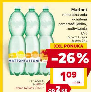 Mattoni ochutená 1,5 l