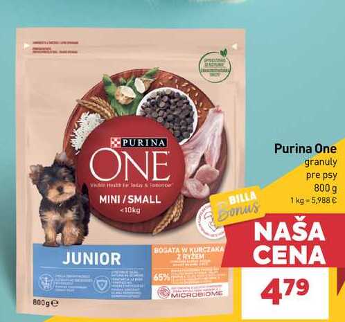 Purina One granuly pre psy 800 g 