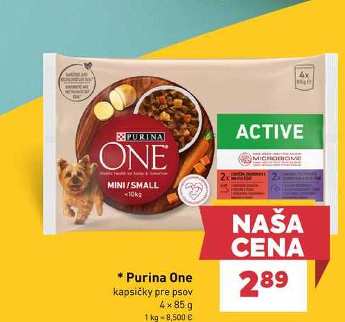 Purina One kapsičky pre psov 4 x 85 g