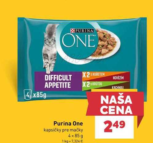 Purina One kapsičky pre mačky 4x85 g