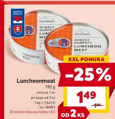 Luncheonmeat 190 g 
