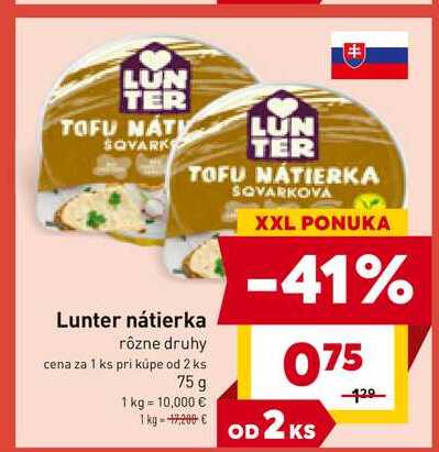 Lunter nátierka rôzne druhy, 75g
