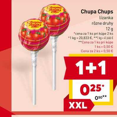 Chupa Chups lízanka rôzne druhy 12 g 