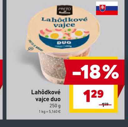 PRETO Lahôdkové vajce duo 250 g