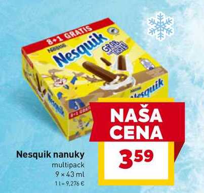 Nesquik nanuky multipack 9 × 43 ml 