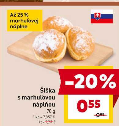 Šiška s marhuľovou náplňou 70 g 
