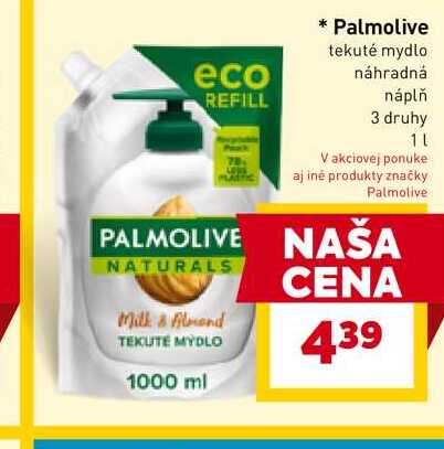 Palmolive tekuté mydlo náhradná náplň 1L 