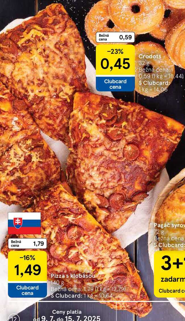 Pizza s klobásou, 140 g 