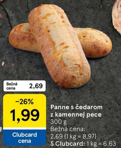 Panne s čedarom z kamennej pece, 300 g