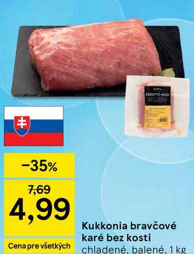 Kukkonia bravčové karé bez kosti, 1 kg