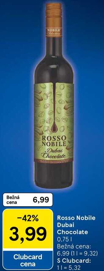 Rosso Nobile Dubai Chocolate, 0,75 l