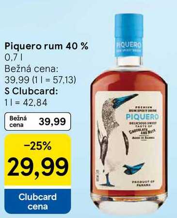 Piquero rum 40 %, 0,7 l
