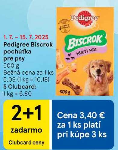 Pedigree Biscrok pochúťka pre psy, 500 g