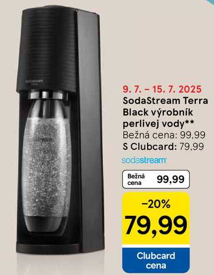 SodaStream Terra Black výrobník perlivej vody