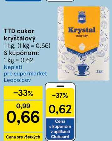 TTD cukor kryštálový, 1 kg