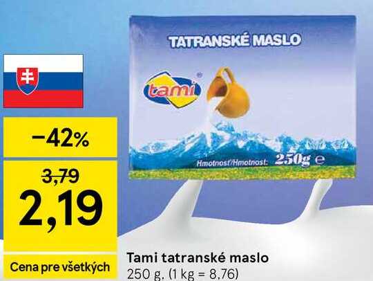 Tami tatranské maslo, 250 g