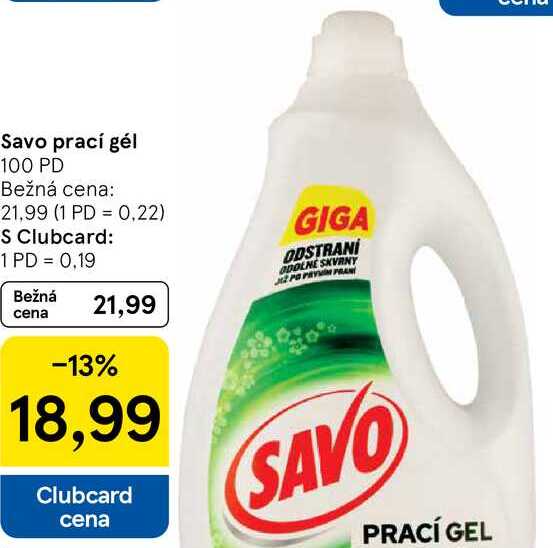 Savo prací gél, 100 PD 