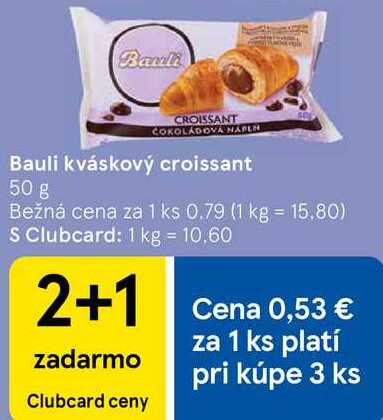 Bauli kváskový croissant, 50 g 