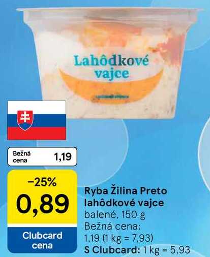 Ryba Žilina Preto lahôdkové vajce, 150 g 