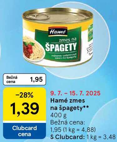 Hamé zmes na špagety, 400 g