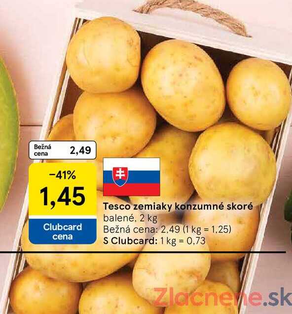 Tesco zemiaky konzumné skoré, 2 kg 