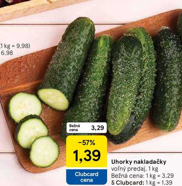 Uhorky nakladačky, 1 kg