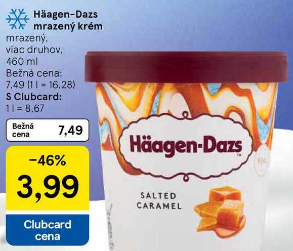 Häagen-Dazs mrazený krém, 460 ml