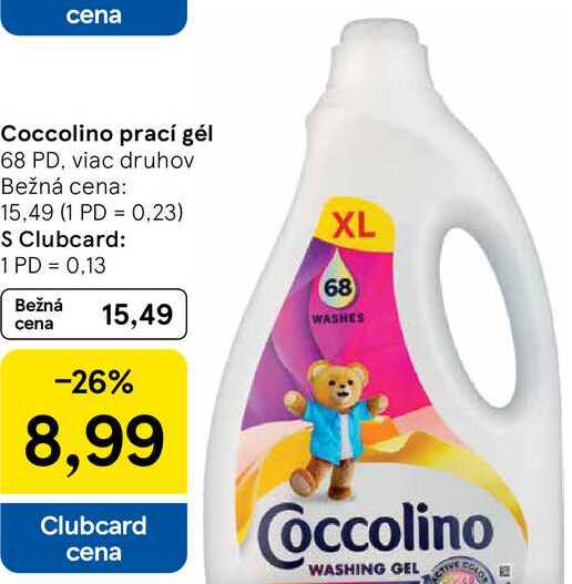 cena Coccolino prací gél, 68 PD
