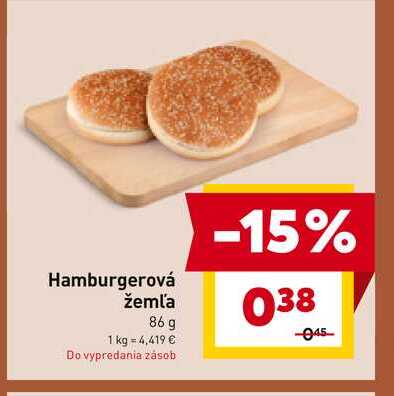 Hamburgerová žemľa 86 g