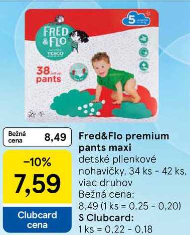 Fred&Flo premium pants maxi, 34 ks - 42 ks